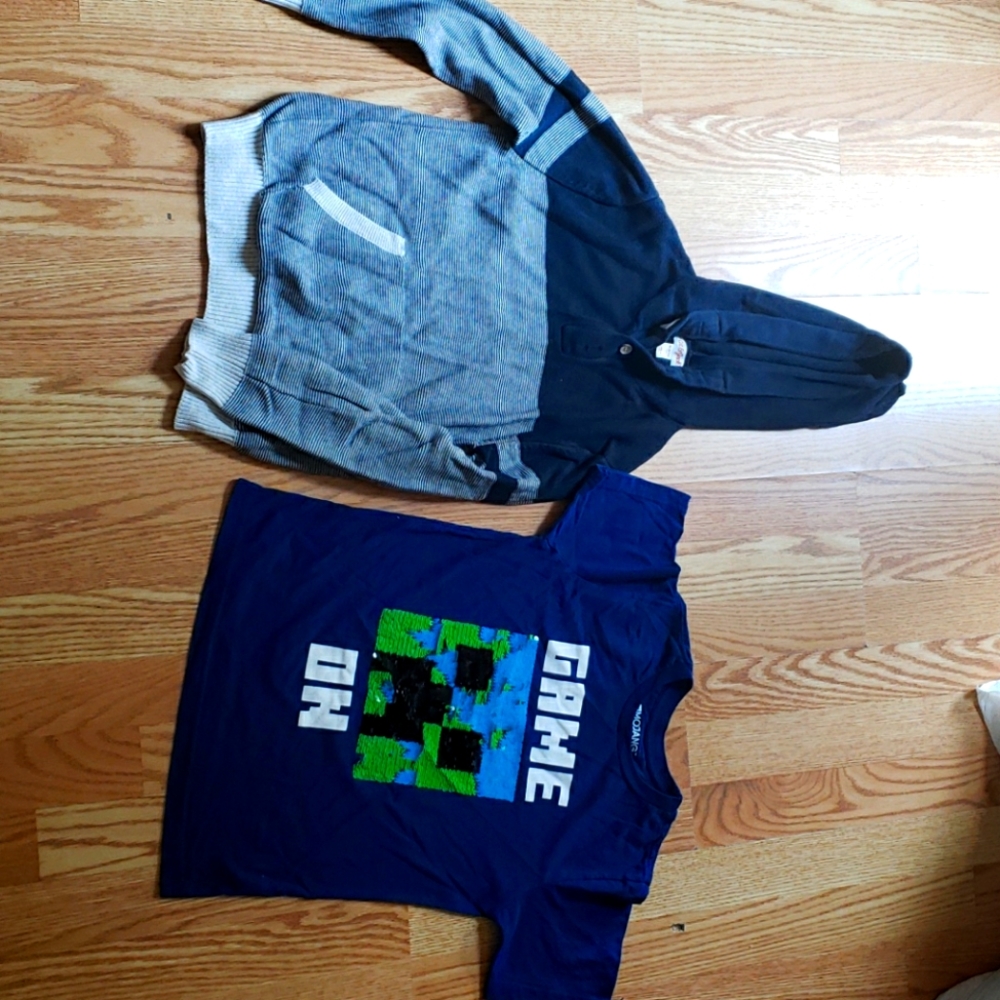 size 8 sweaters and t-shirt